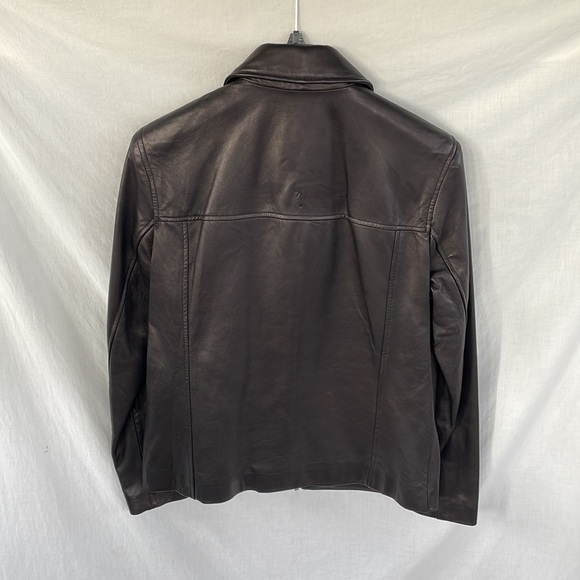 NWOT Cole Haan Leather Moto Jacket Size - Picture 11 of 13